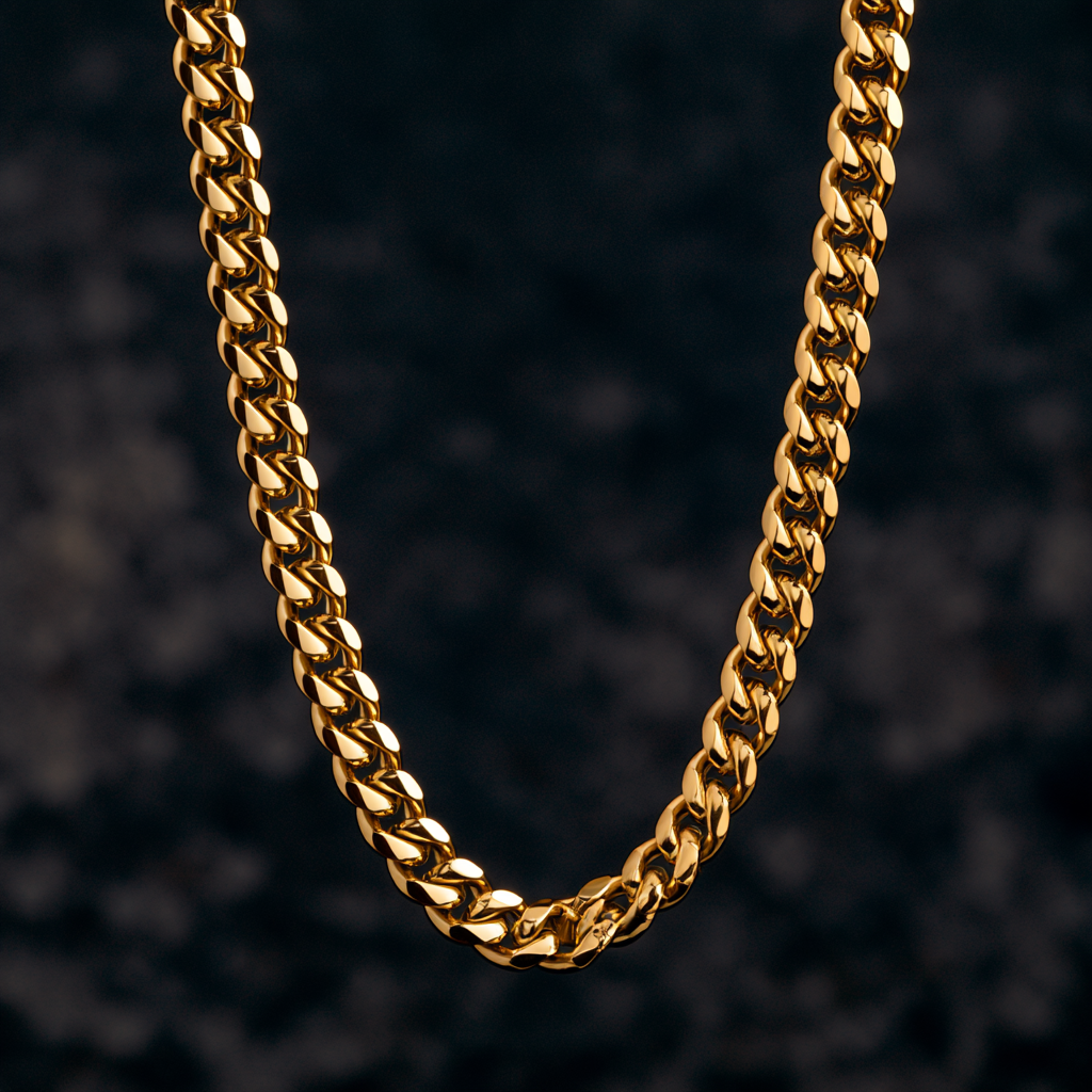 Isolated gold chain